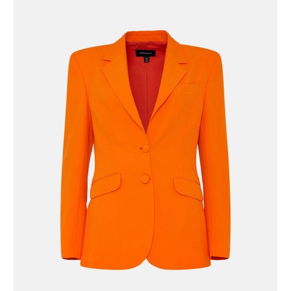 New Karen Millen modern Orange suit jacket 8 and hi waist pants 10 - Picture 3 of 9